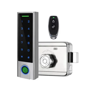 Khóa cổng vân tay, mã số, thẻ từ không dây chốt ngang Tuya