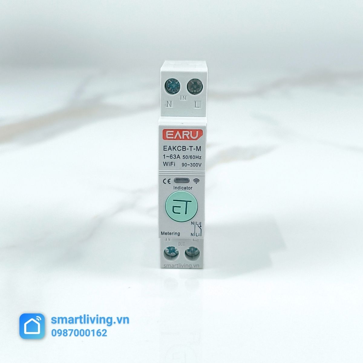 Công Tắc đóng cắt 1P 1-63A Wifi Tuya Smartlife Có Đo Điện