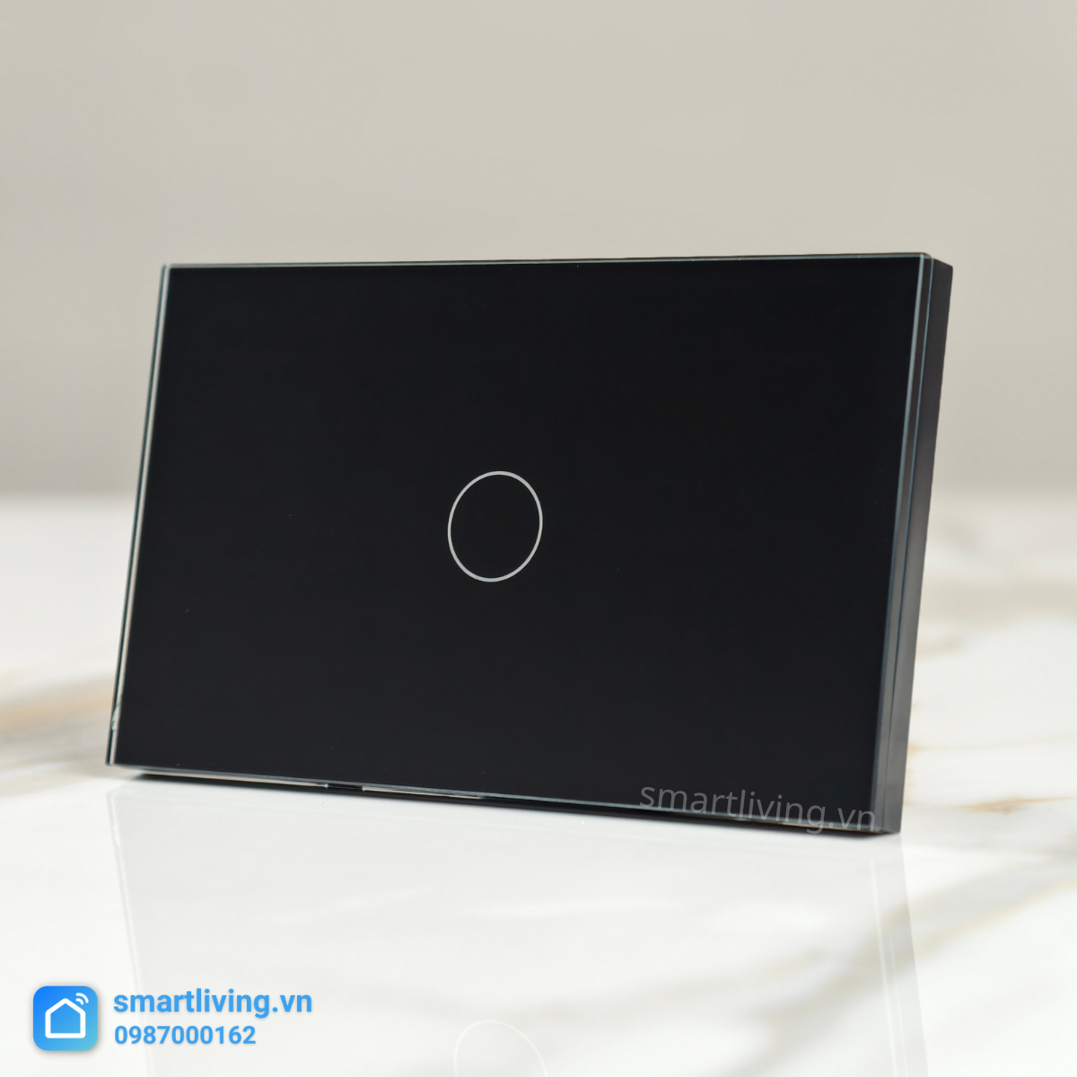 Công tắc thông minh Tuya Wifi Chữ Nhật 1 nút đen