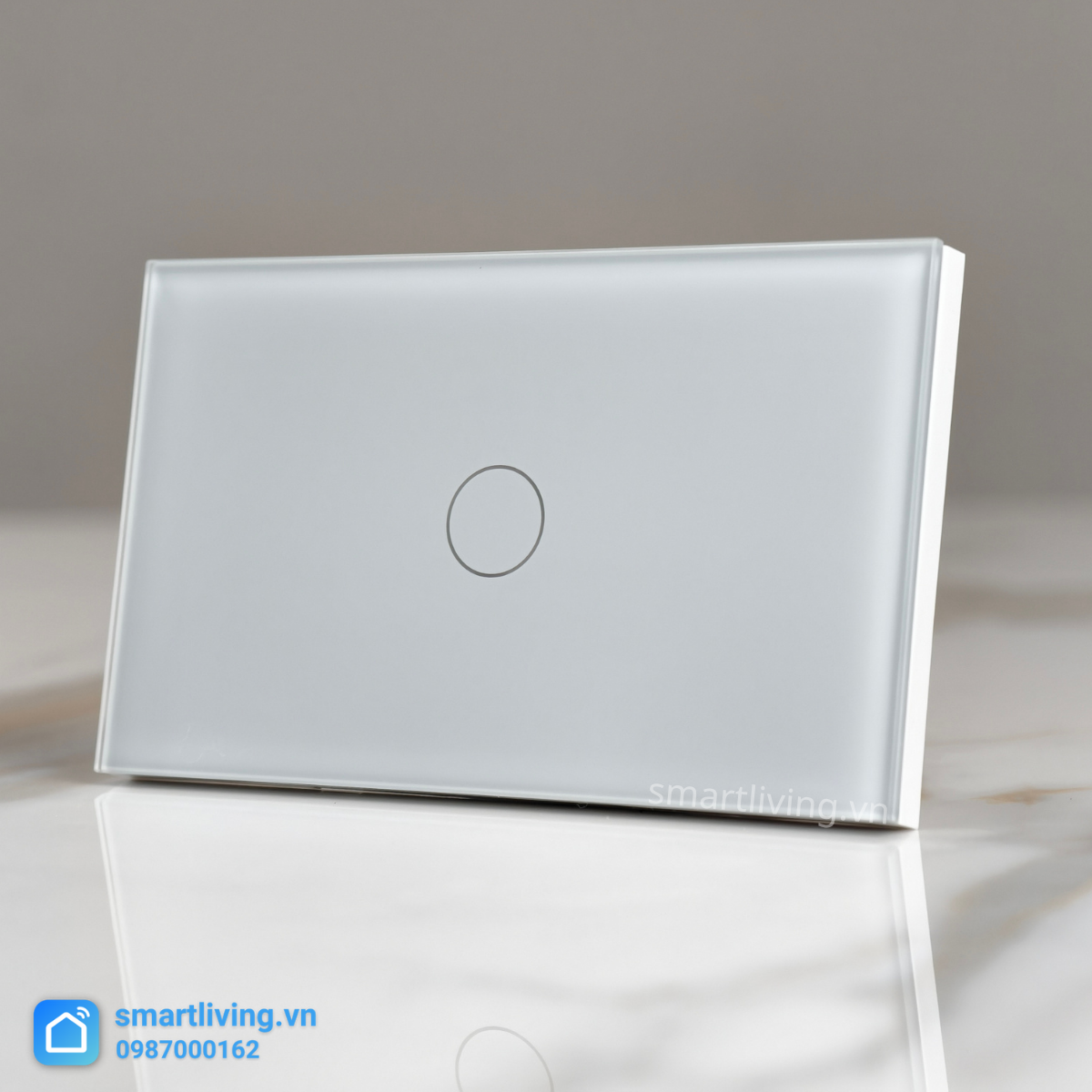 Công tắc thông minh Tuya Wifi Chữ Nhật 1 nút trắng