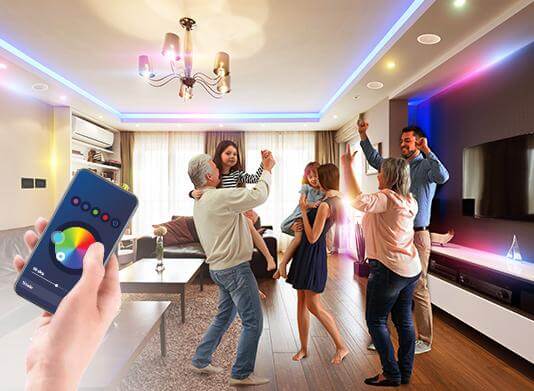 Điều khiển ánh sáng bằng smartphone Smartliving