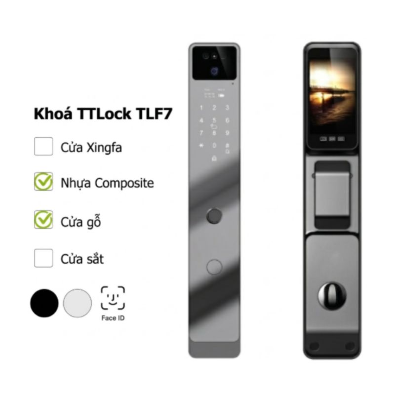 Khóa Face ID vân tay TTLock TLF7 Wifi