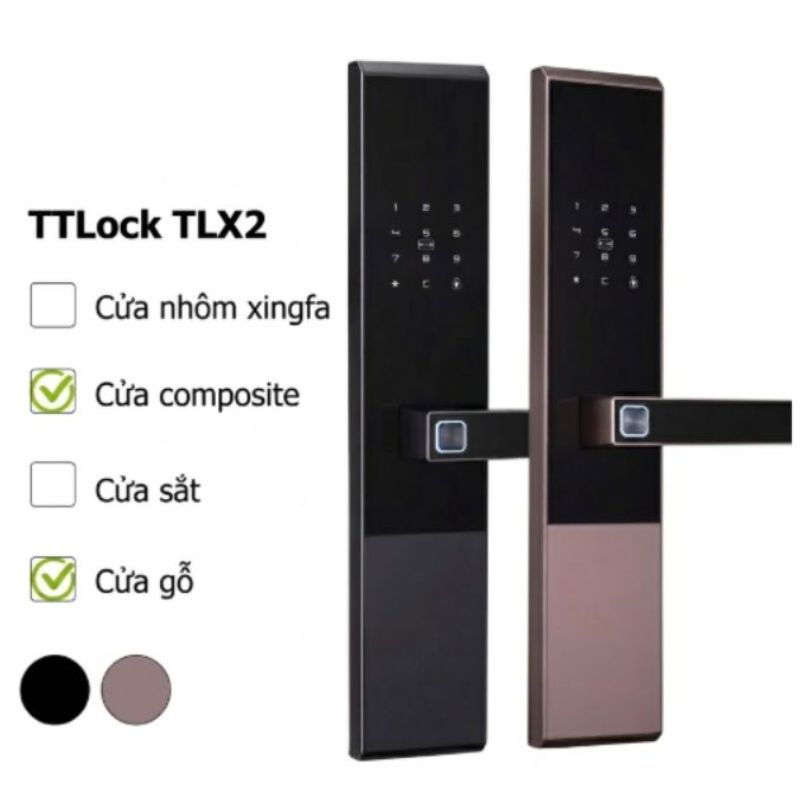 Khoá thông minh TTLock TLX2 chuyên dụng cửa gỗ