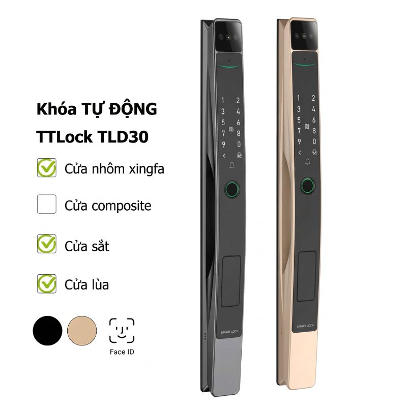 Khóa tự động TTLock Face ID TTLock D30 Push-Pull