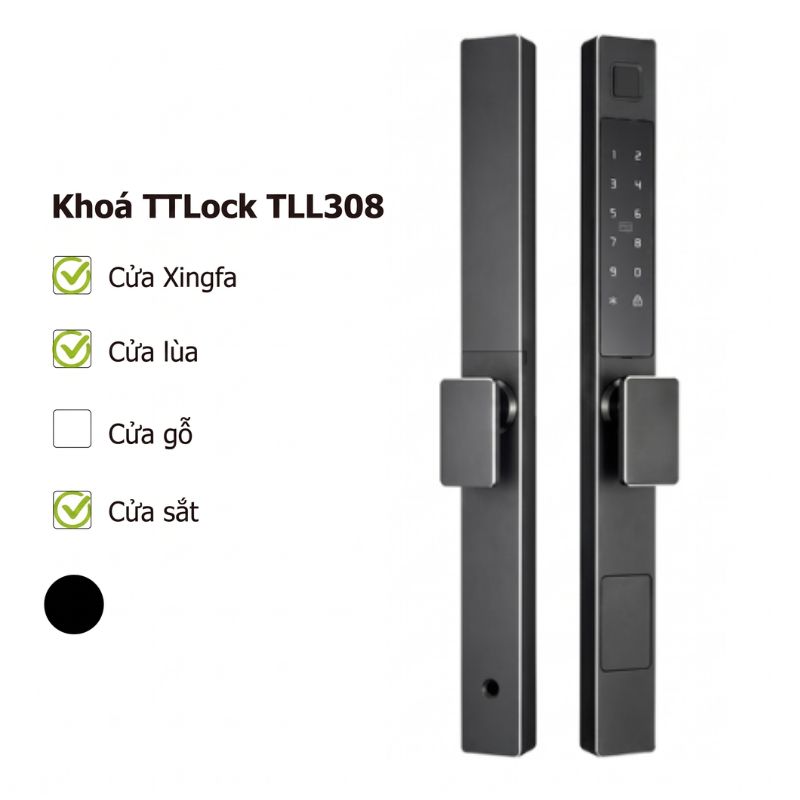 Khoá vân tay TTLock TLL308 Nhôm CNC - Tay Tròn