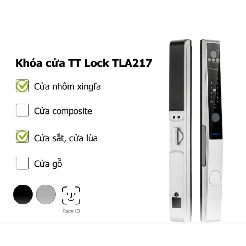 Khóa tự động TTLock Face ID TTLock A217 Push-Pull