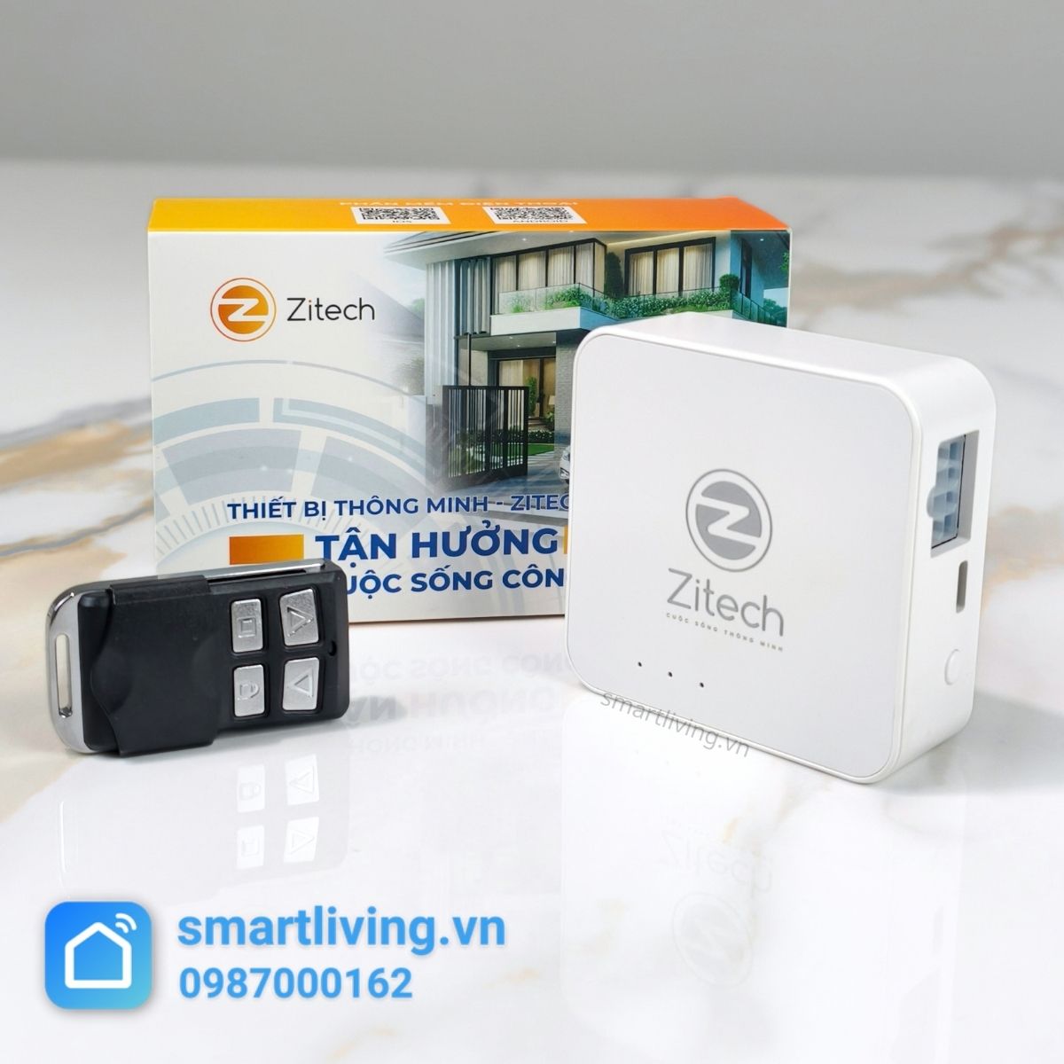 Hộp điều khiển cửa cuốn thông minh Tuya SmartLife Zitech Box Wifi