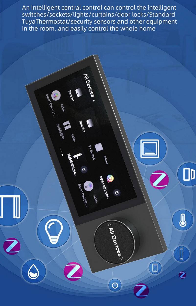 Màn hình điều khiển trung tâm Zigbee Tuya có âm thanh đa vùng