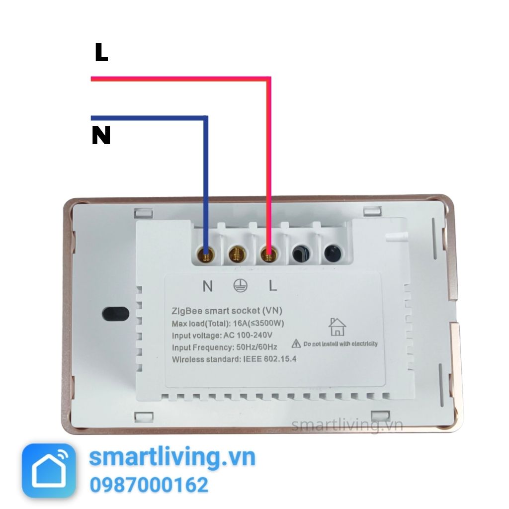 Ổ cắm âm tường thông minh Tuya Zigbee