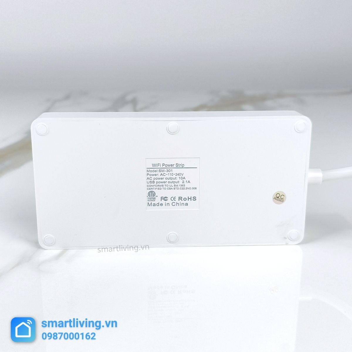 Ổ Cắm Kéo Dài 4 Cổng + 4 Cổng USB Điều Khiển Qua Wifi Tuya