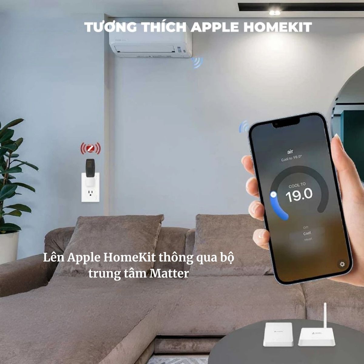 Bộ điều khiển Tivi Máy lạnh Tuya Zigbee hỗ trợ Apple Homekit